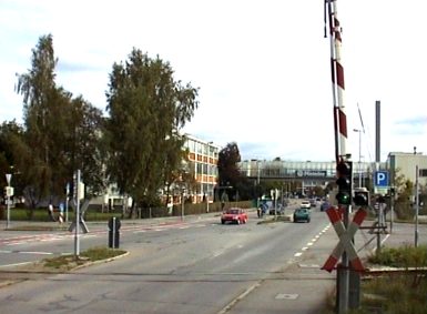 signalisierter Knoten mit integriertem Bahnverkehr in Nürtingen